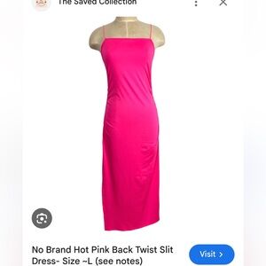 Pink Twist Back Dress